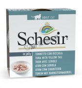 Schesir天然無麩質吞拿魚油甘魚貓罐頭85g